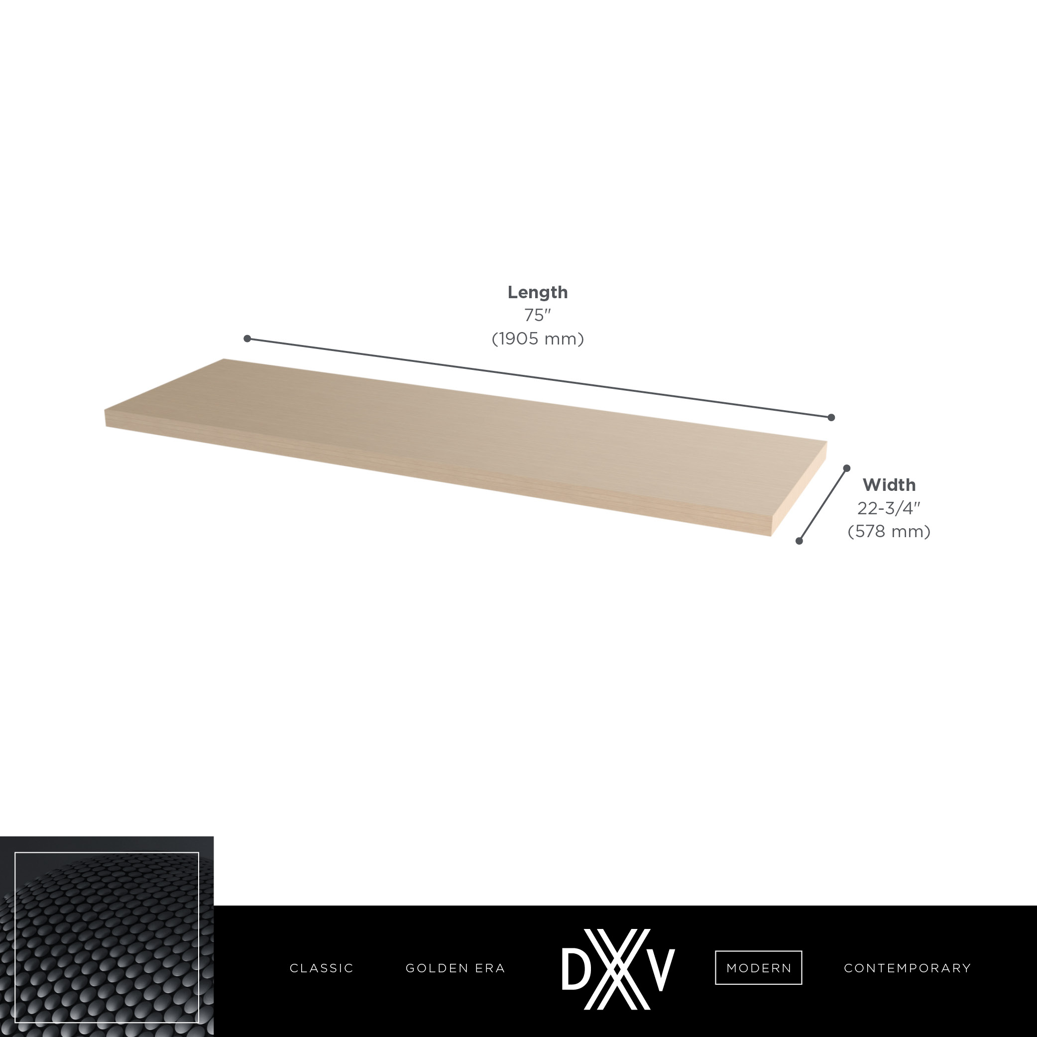 DXV Modulus® 75 in. Countertop Slab